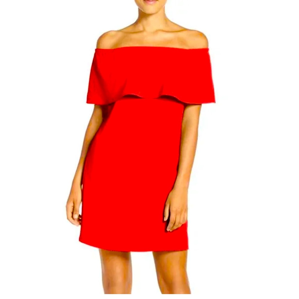 Charles Henry Off the shoulder dress size small red